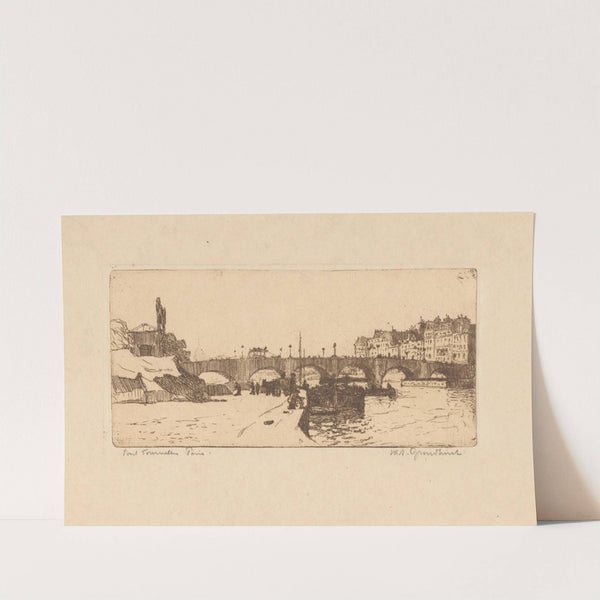 Pont de la Tournelle in Parijs (1888-1934) by Willem Adrianus Grondhout