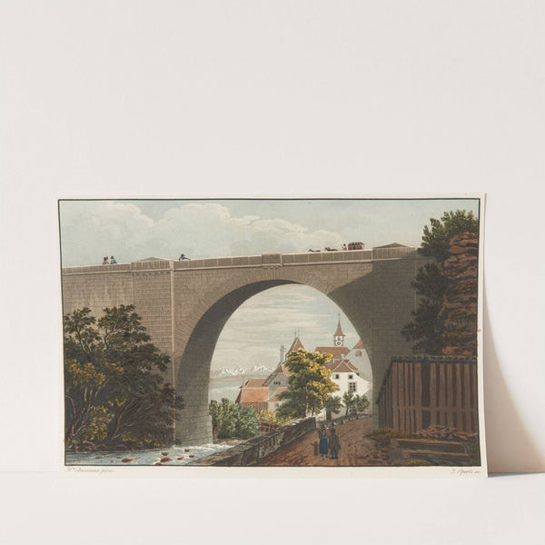Pont de Serrieres près de Neuchatel by Jean Henri Baumann