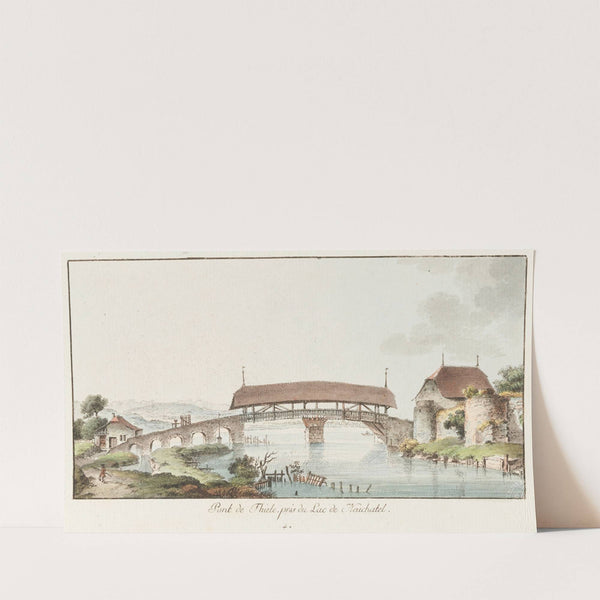 Pont de Thiele, prés du Lac de Neuchatel by Johann Ludwig Aberli
