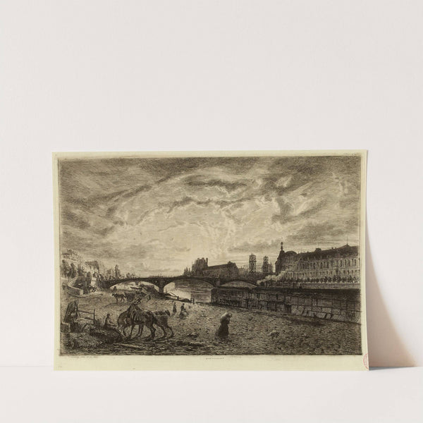 Pont du Carrousel (1866) by Alfred Alexandre Delauney
