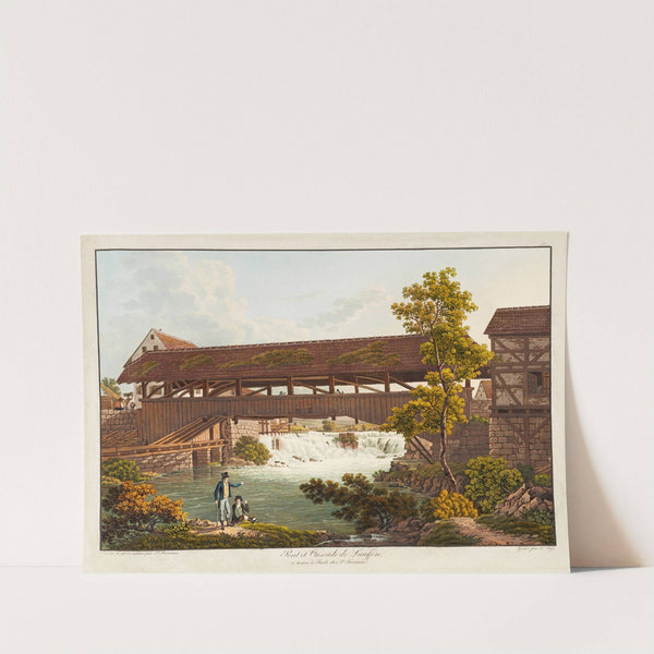 Pont et Cascade de Lauffen by Peter Birmann