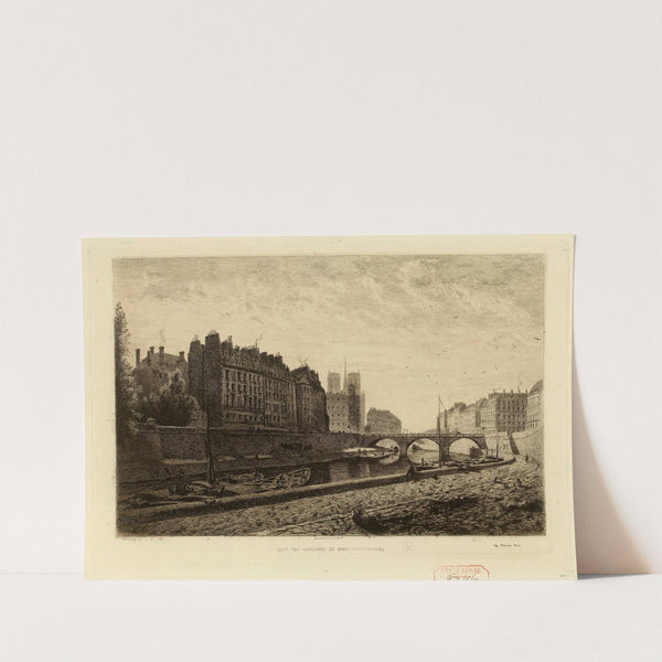 Pont St-Michel et quai des Orfèvres (1866) by Alfred Alexandre Delauney