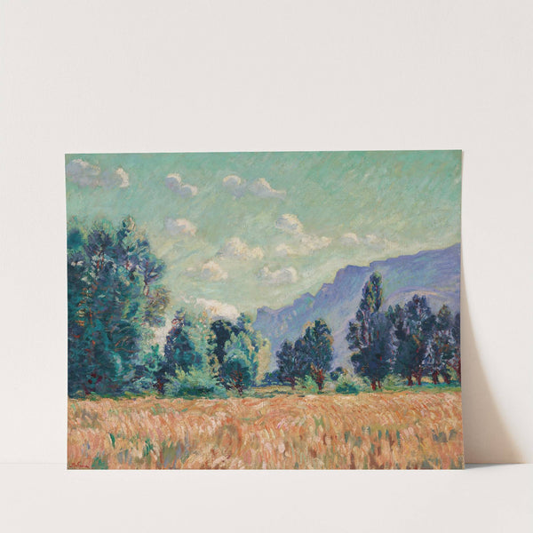 Pontcharra, Vallée de l’Isère, le Mont Granier dans le fond (1901) by Armand Guillaumin