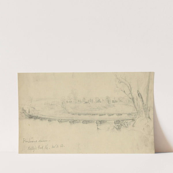 Pontoons near Kelly’s Ford Va. Nov 7- 63 (1863) by Alfred Rudolph Waud