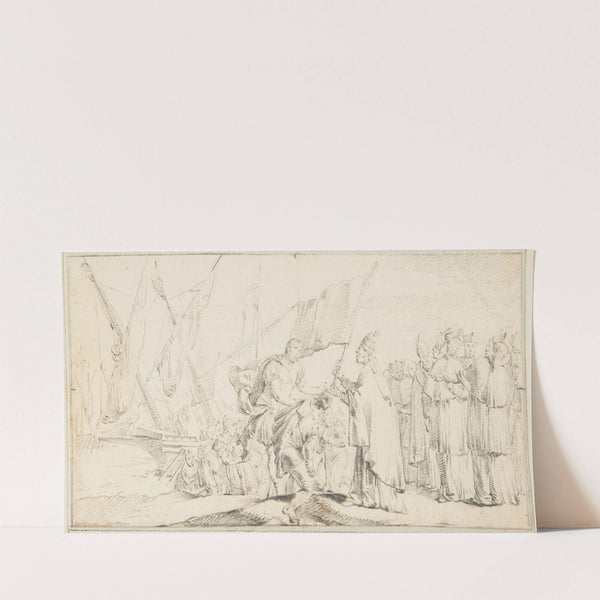 Pope Handing a Banner to a Crusader, with Ships in the Background (1696–1770) by Giovanni Battista Tiepolo