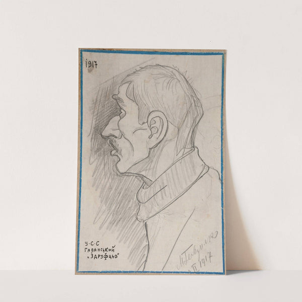 Popiersie starego wąsatego mężczyzny - karykatura by Mykhailo Havrylko