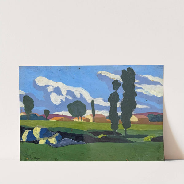 Poplar landscape by Georges Gaudion