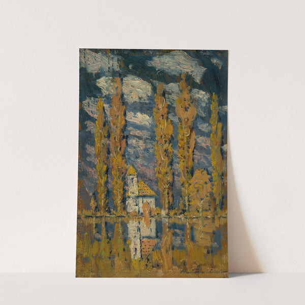 Poplars by the water by Ferdinand Katona