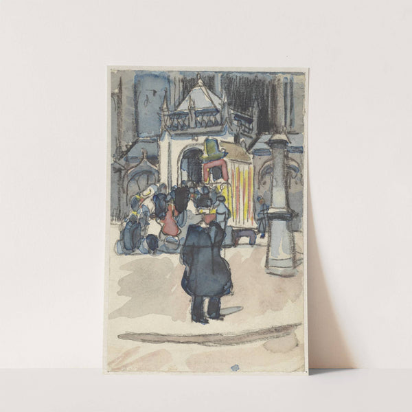 Poppenkast op de Dam, voor de Nieuwe Kerk by Martin Monnickendam