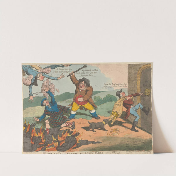 Popular Indignation of John Bull in a Rage by Charles Williams