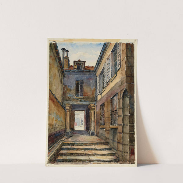 Porche et passage intérieur de l’entrée du cimetière de Saint Médard, 41 rue Daubenton (1909) by Georges-Henri Manesse