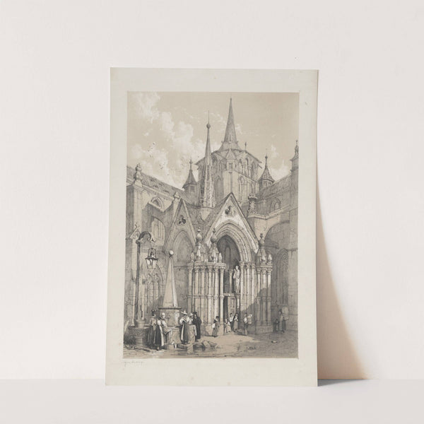 Porche sud de la Cathédrale de Lausanne (1839) by Samuel Prout