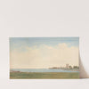 Porchester Castle; A View from Porchester Village Looking across the Water to Portsmouth by William Turner of Oxford