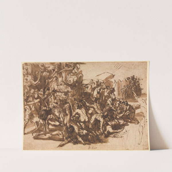 Poros Assailed by the Macedonian Army (c. 1545-47) by Perino Del Vaga