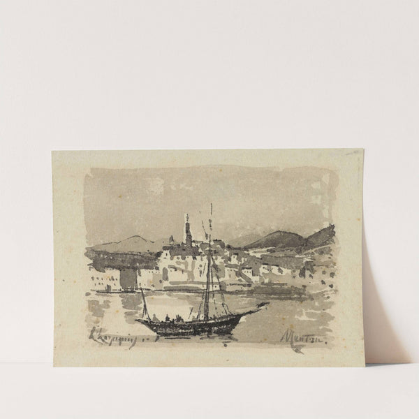 Port de Menton by Henri-Joseph Harpignies