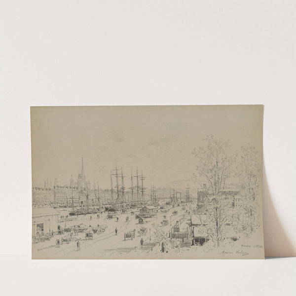 Port of Rouen (1884) by Maxime Lalanne