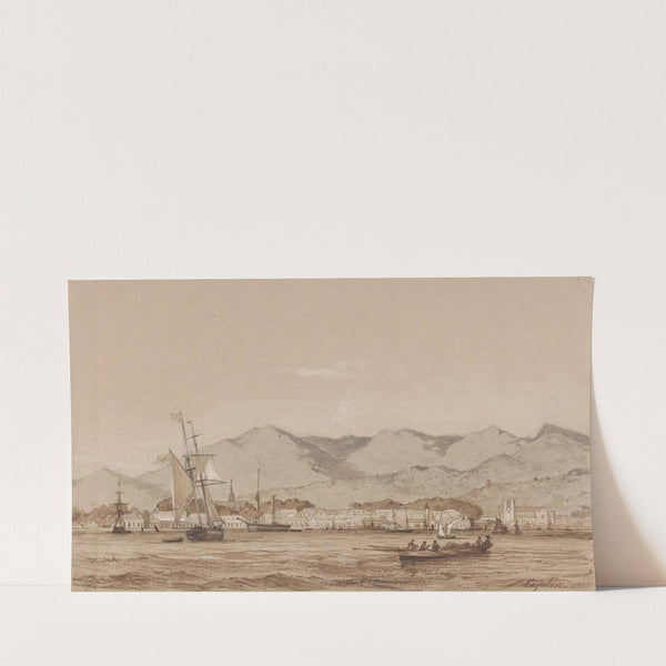 Port of Shain from the Sea (1851) by Michel Jean Cazabon