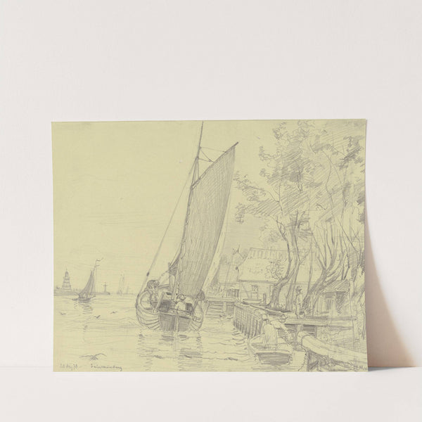 Port of Swinemünde by Friedrich Ernst Morgenstern