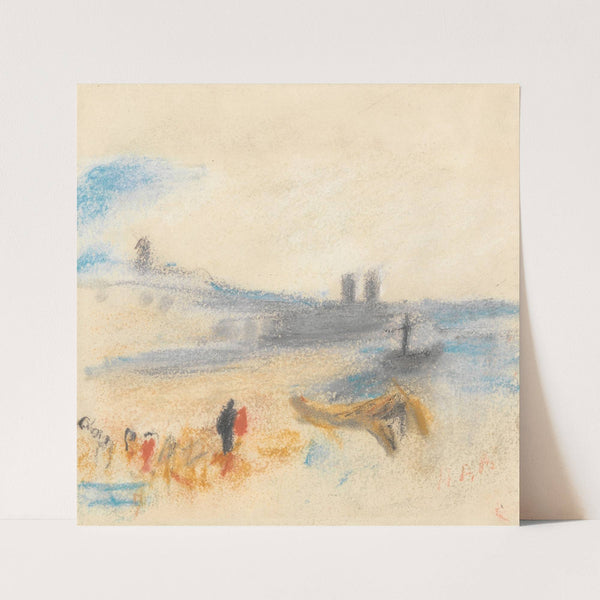 Port with Moored Steamship by Hercules Brabazon Brabazon