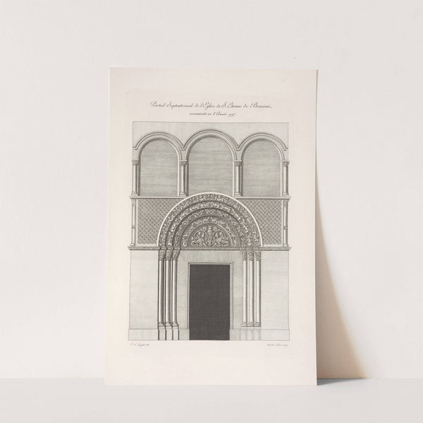 Portail septentrional de l'église de S. Étienne de Beauvais, reconstruite en l'année 997. by Nicolas Xavier Willemin