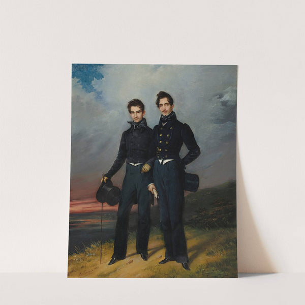 Portait of Two Young Men by Édouard-Henri-Théophile Pingret