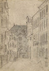 Porte ancienne au fond d’une ruelle