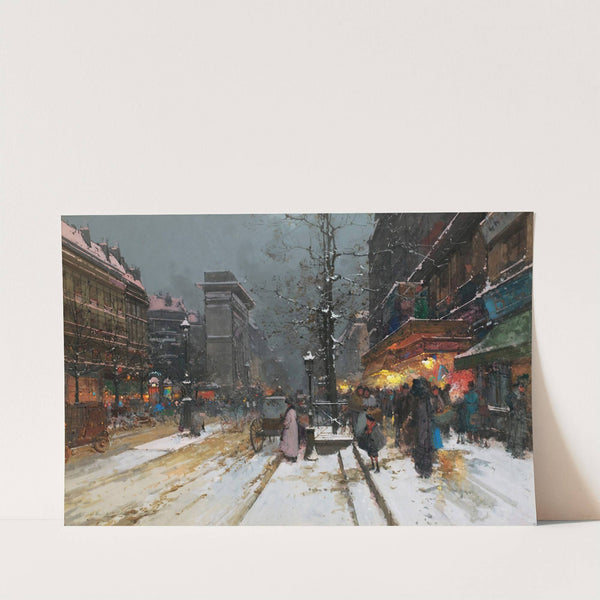 Porte Saint-Denis, Paris by Eugène Galien-Laloue