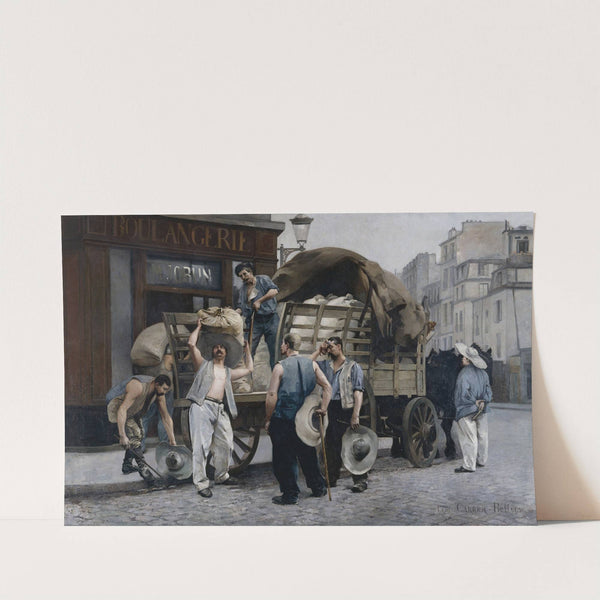 Porteurs de farine, scène parisienne by Louis-Robert Carrier-Belleuse