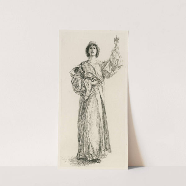 Portia, character in Shakespeare’s Merchant of Venice (1888) by Edwin Austin Abbey