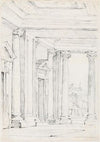 Portico of the Palazzo Nuovo,on the Campidoglio