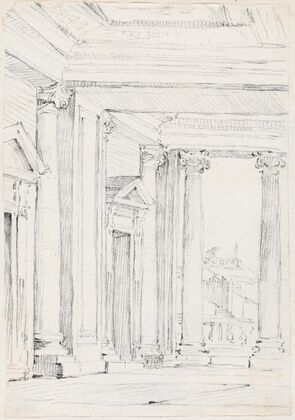 Portico of the Palazzo Nuovo,on the Campidoglio
