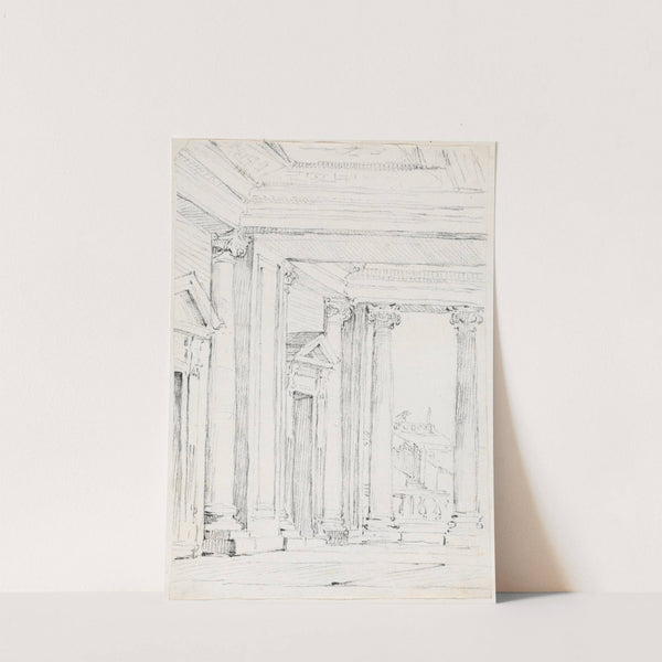 Portico of the Palazzo Nuovo,on the Campidoglio by Joseph-Marie Vien