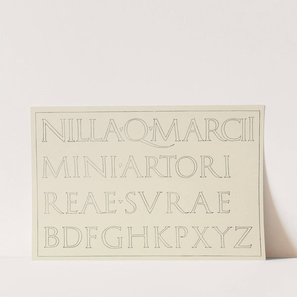 Portion of Roman Inscription with Supplied letters by Frank Chouteau Brown