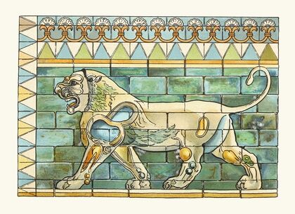 Portion of the Lions Frieze ffrom the Ancient Persian Palace at Susa — size preview