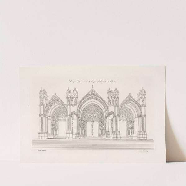 Portique méridionale de l'église cathédrale de Chartres. by Nicolas Xavier Willemin