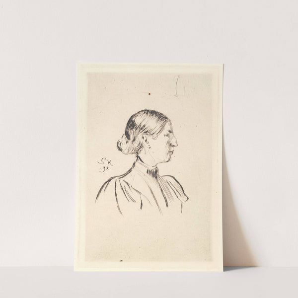 Portræt af Anna Ancher, profil by Peder Severin Krøyer