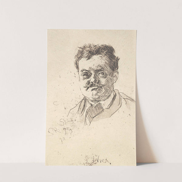 Portræt af Carl Locher, en face by Peder Severin Krøyer