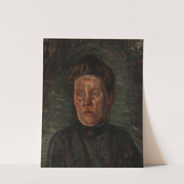 Portræt af en kvinde i sort by Albert Gottschalk