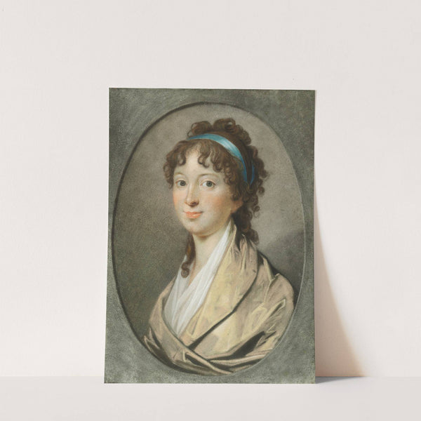 Portræt af en ung Dame med blaat Haarbaand by Jens Juel