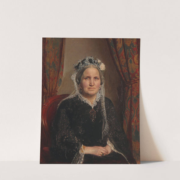 Portræt af grevinde Julie Louise Sophie Trampe, f. komtesse Ahlefeldt-Laurvigen by Herman Siegumfeldt