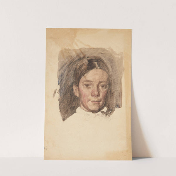 Portræt af kunstnerens hustru Elise by Peter Hansen