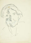 Portræt af kunstnerens hustru, malerinden Agnes Weie 1878-1964 , en face