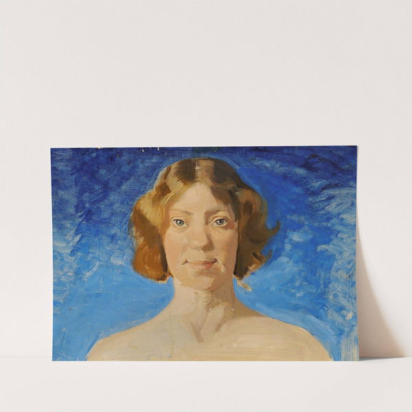 Portræt af malerinden Bertha Dorph by Harald Slott-Møller