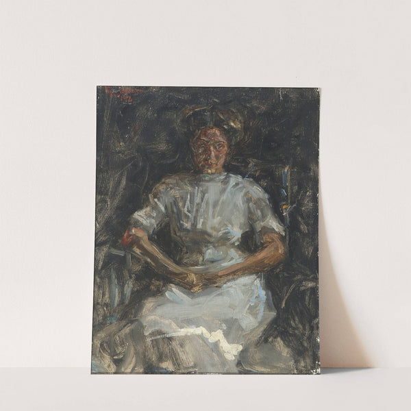 Portræt af siddende kvinde by Viggo Johansen