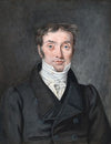 Portræt af skolelærer Hans Jensen Visby (1777-1870), fra Aagerup, Ramløse sogn