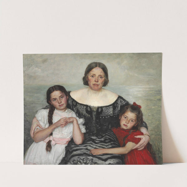 Portrætgruppe. Frederikke Tuxen med Yvonne og Nina (1905) by Laurits Tuxen