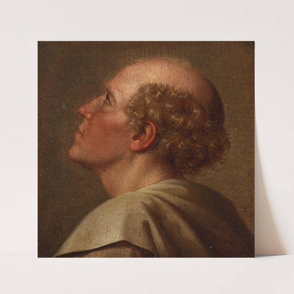 Portrætstudie, en Munk by Johan Ludvig Lund