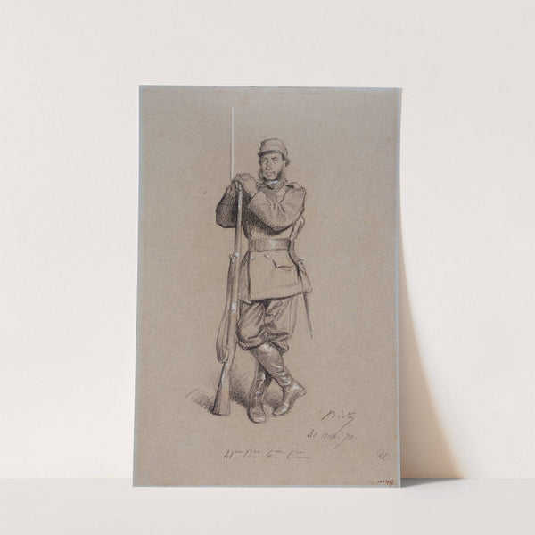 Portrait d’ Emile Templier pendant le siège de Paris. (1870) by Alexandre Bida