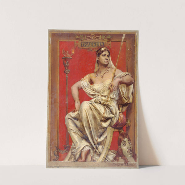 Portrait d’Adeline Dudlay (1858-1934), en allégorie de la Tragédie. (1885) by Joseph Blanc