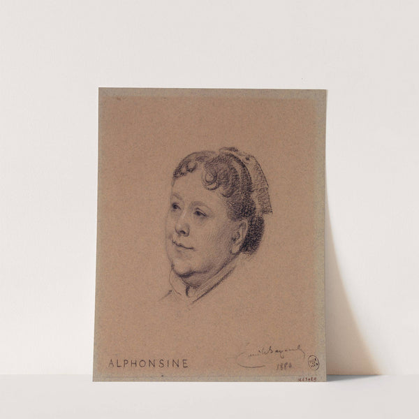 Portrait d'Alphonsine, actrice du Palais Royal. by Émile-Antoine Bayard